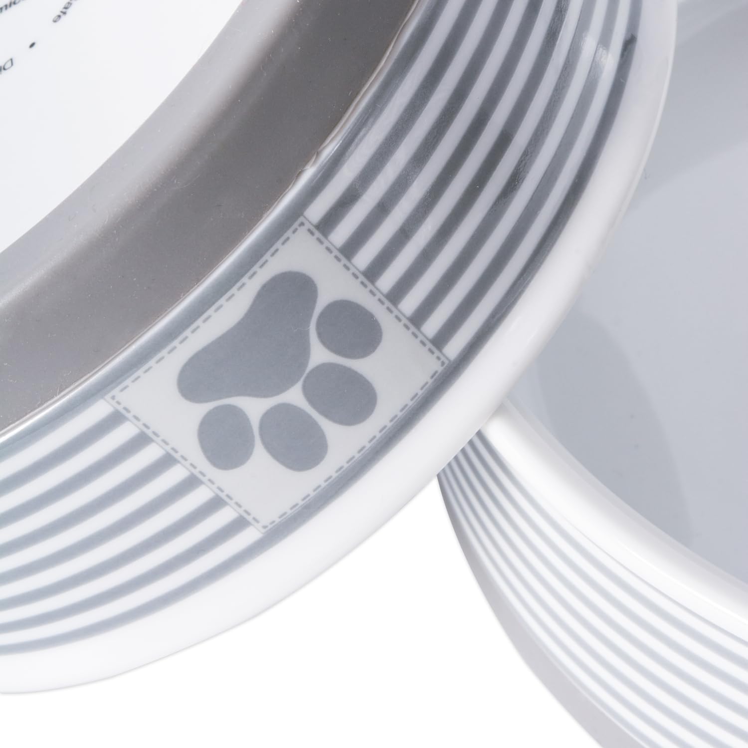 Bone Dry Paw & Patch Ceramic Pet Collection, Large Bowl, 7.5x2.4", Gray - Image 4