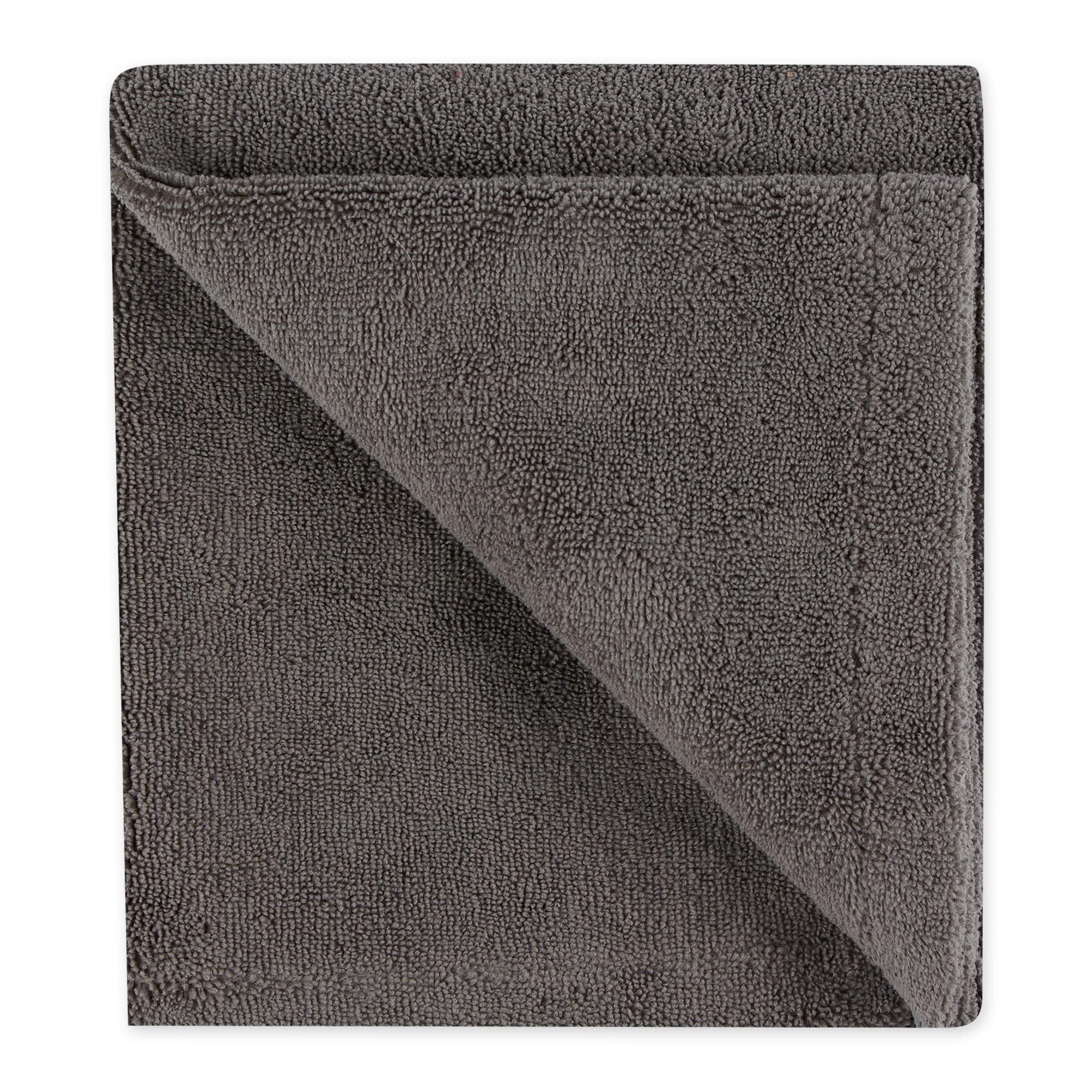 Bone Dry Pet Grooming Towel Collection Absorbent Microfiber X-Large, 41x23.5", Embroidered Gray - Image 3