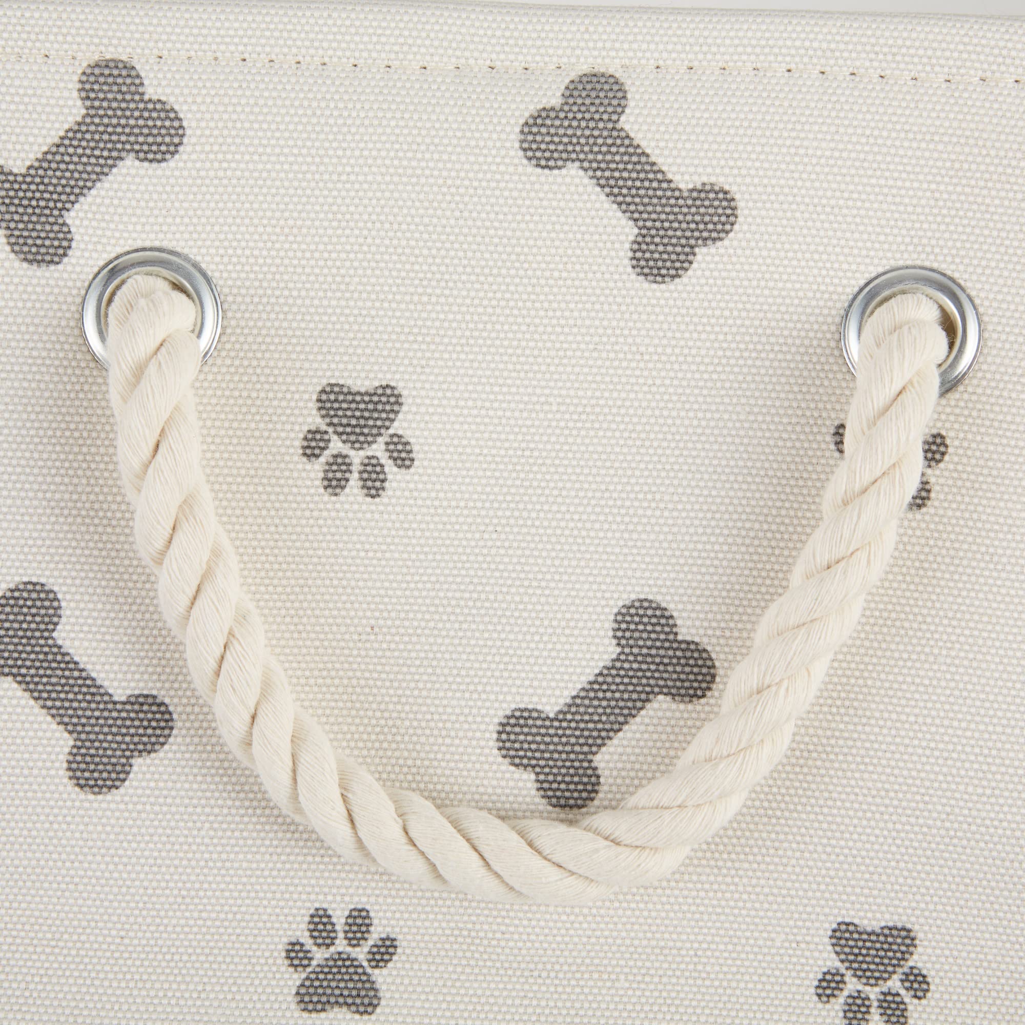 Bone Dry Pet Storage Collection Paw and Bone Print, Small Rectangle, 14x8x9, Gray - Image 3