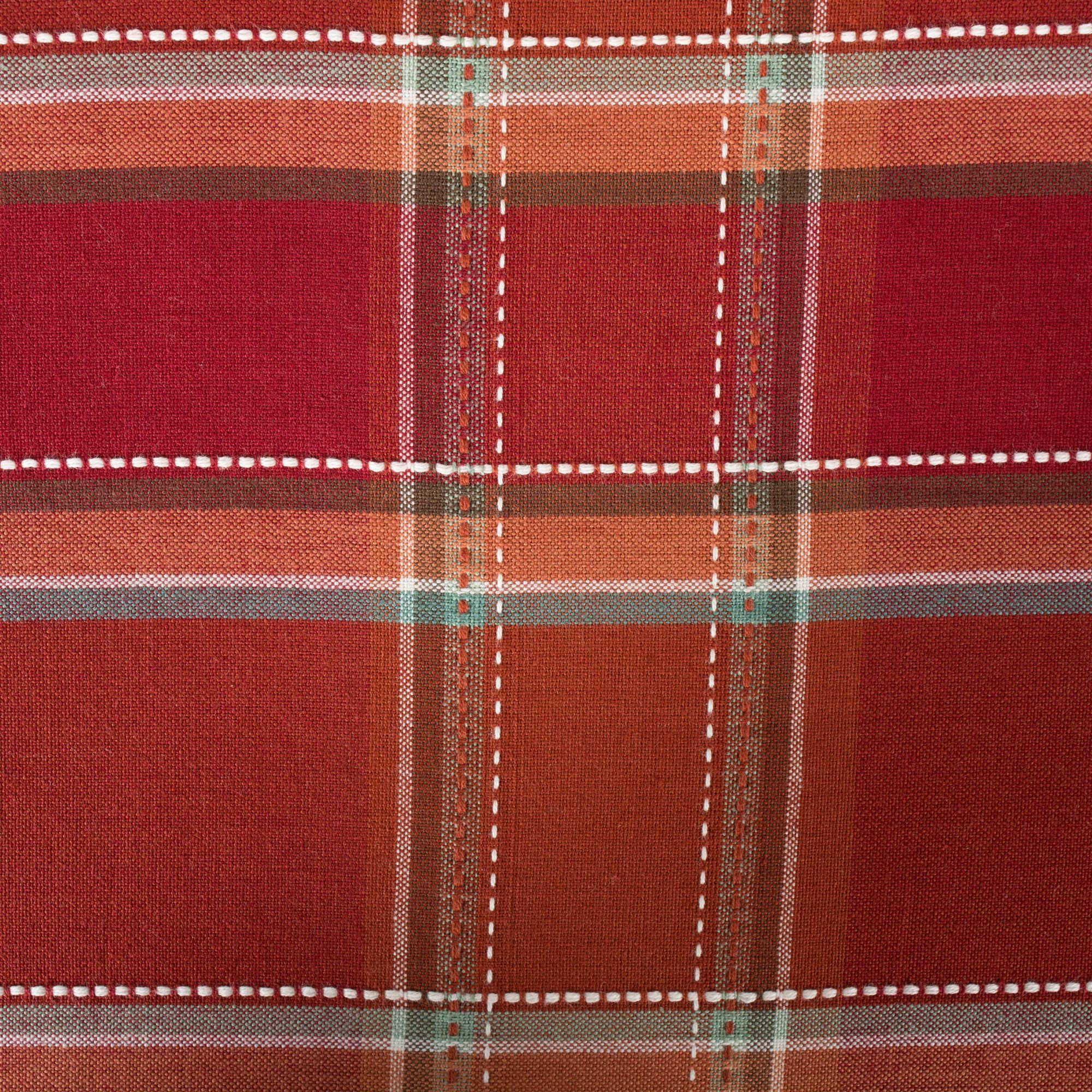 DII Autumn Pumpkin Spice Kitchen Collection Fall/Thanksgiving Cotton Table Décor, Tablecloth, 70" Round, Orange Plaid - Image 4