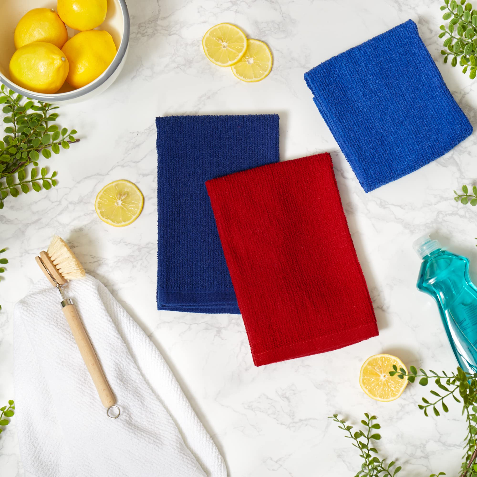 DII Basic Barmop Collection Multi-Purpose Cleaning, Dishtowel Set, Patriotic, 4 Piece - Image 5