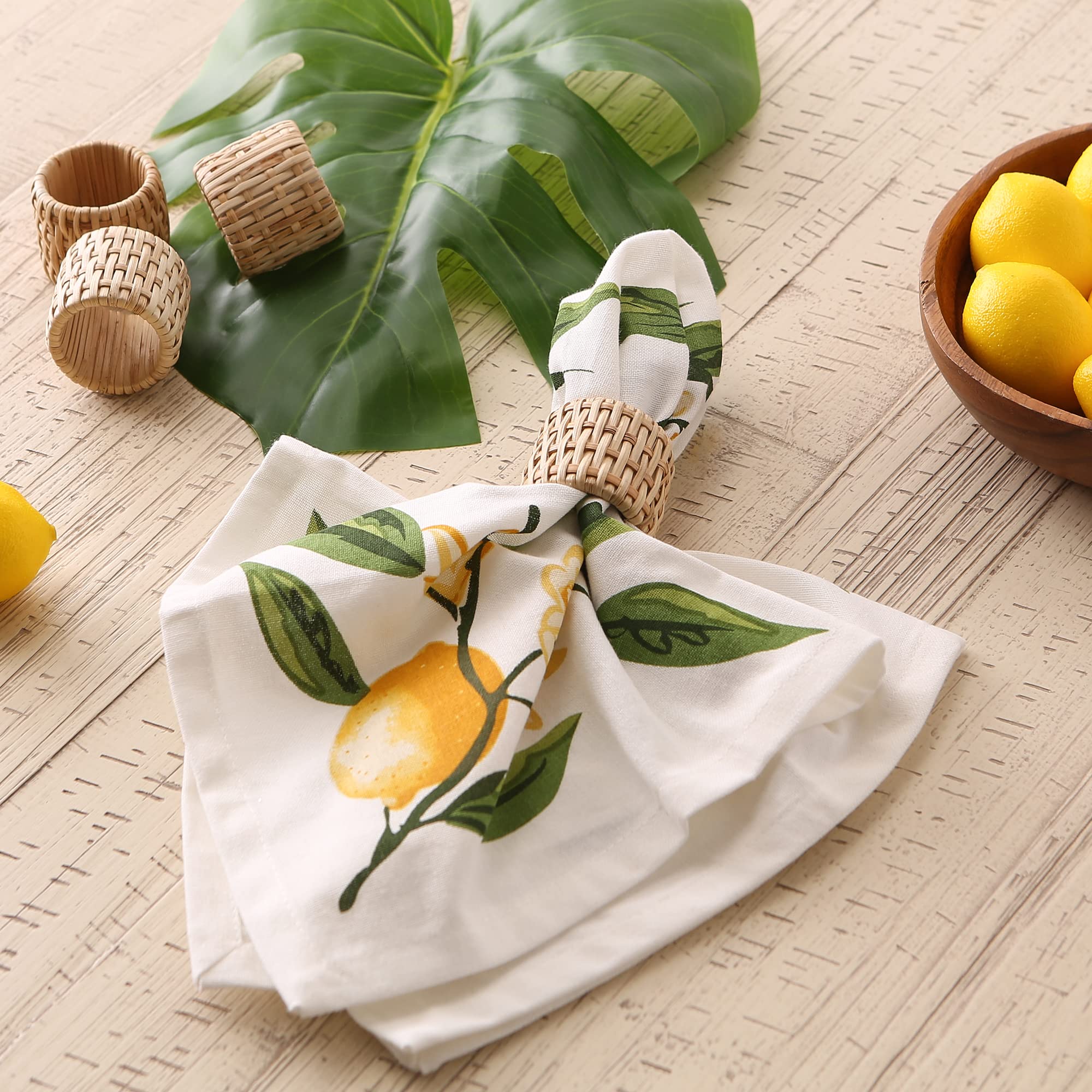 DII Basic Napkin Ring Collection Decorative, Rattan, One Size, 6 Count - Image 5