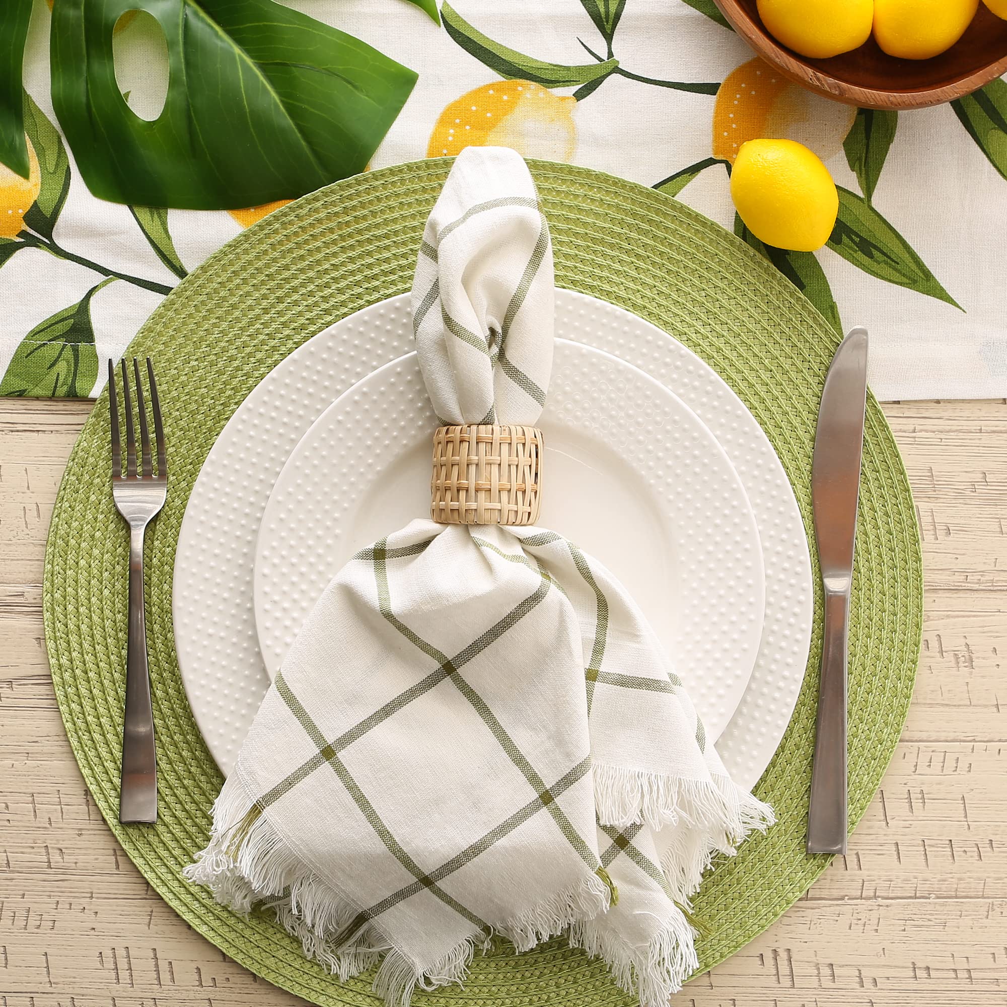 DII Basic Napkin Ring Collection Decorative, Rattan, One Size, 6 Count - Image 6