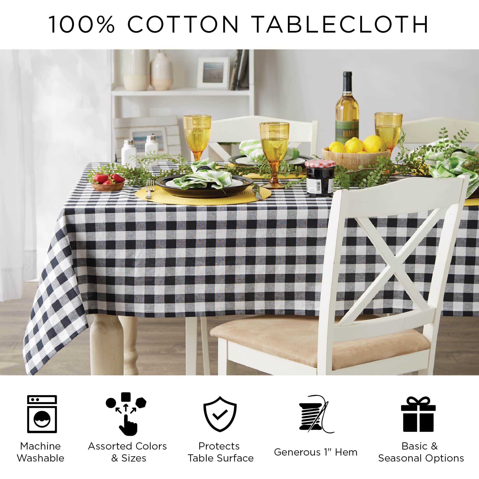 DII Traditional Harvest Wheat Jacquard Collection Thanksgiving Fall Table Décor Damask Cotton, 70" Round Tablecloth, Burnt Orange Pumpkin Vine - Image 8