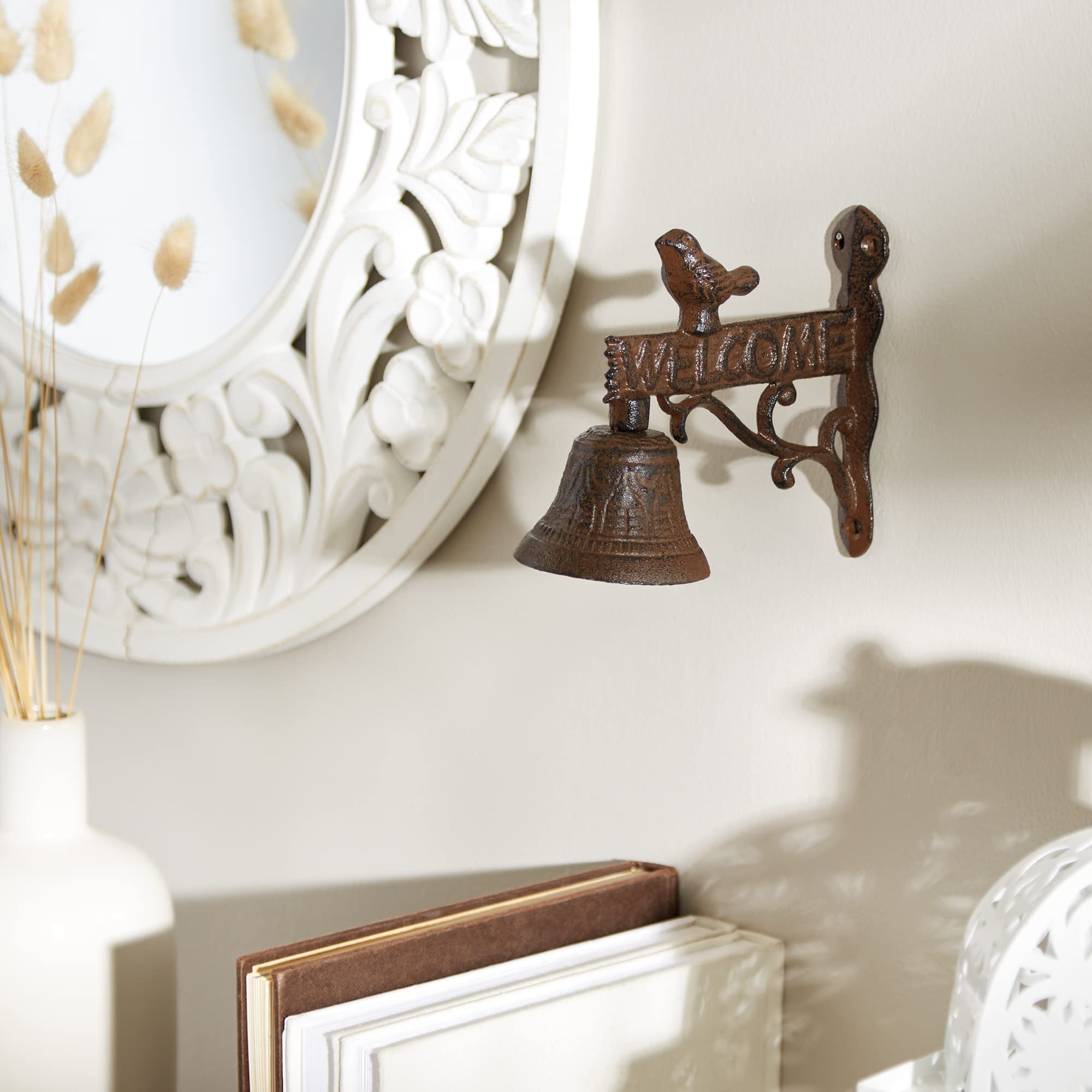 DII Cast Iron Collection Decorative Door Bell, Bird Welcome Sign, 6x3x5.75" - Image 4