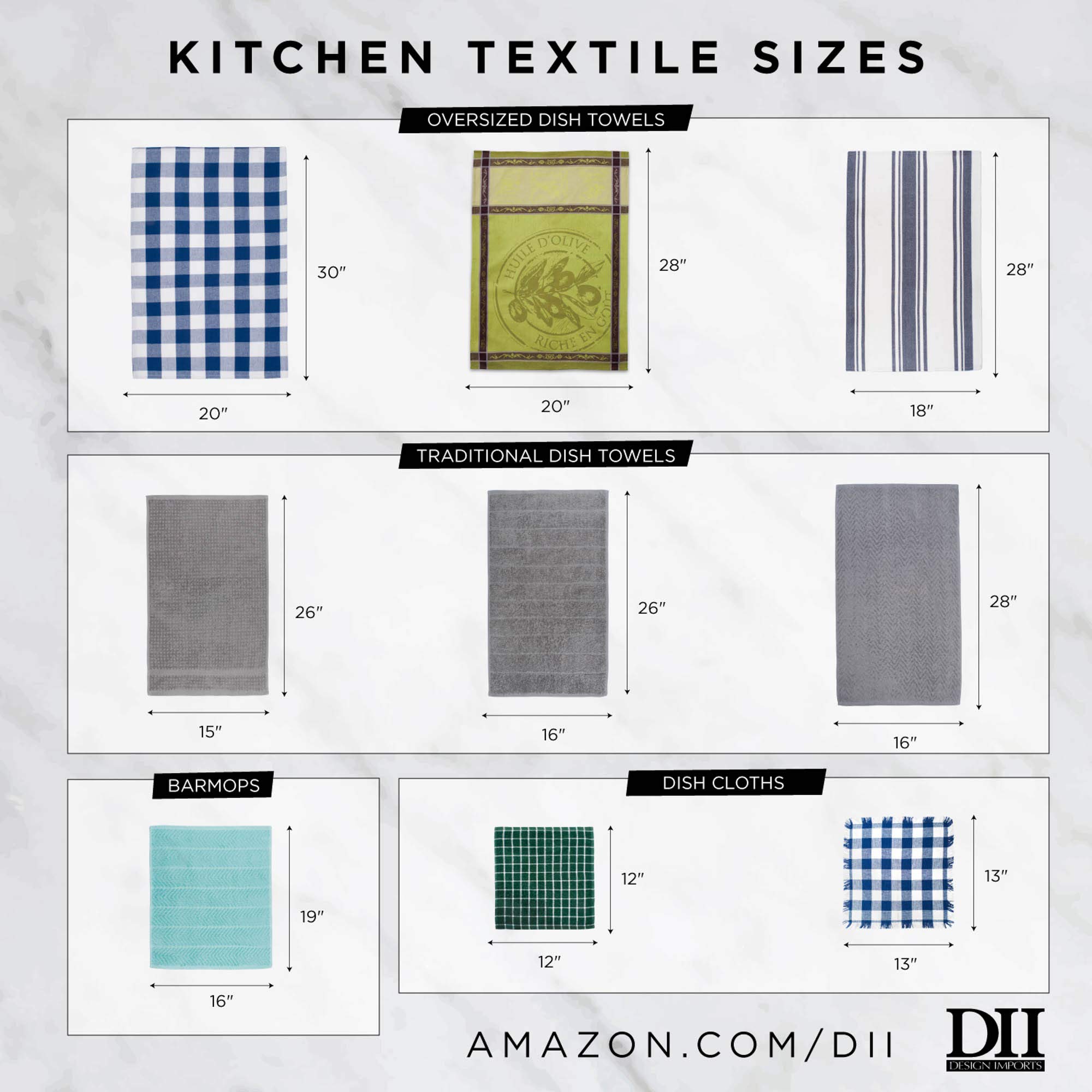 DII French Check Kitchen Collection Decorative Oversized Cotton Dishtowels, Assorted Set, Black, 6 Piece - Image 9