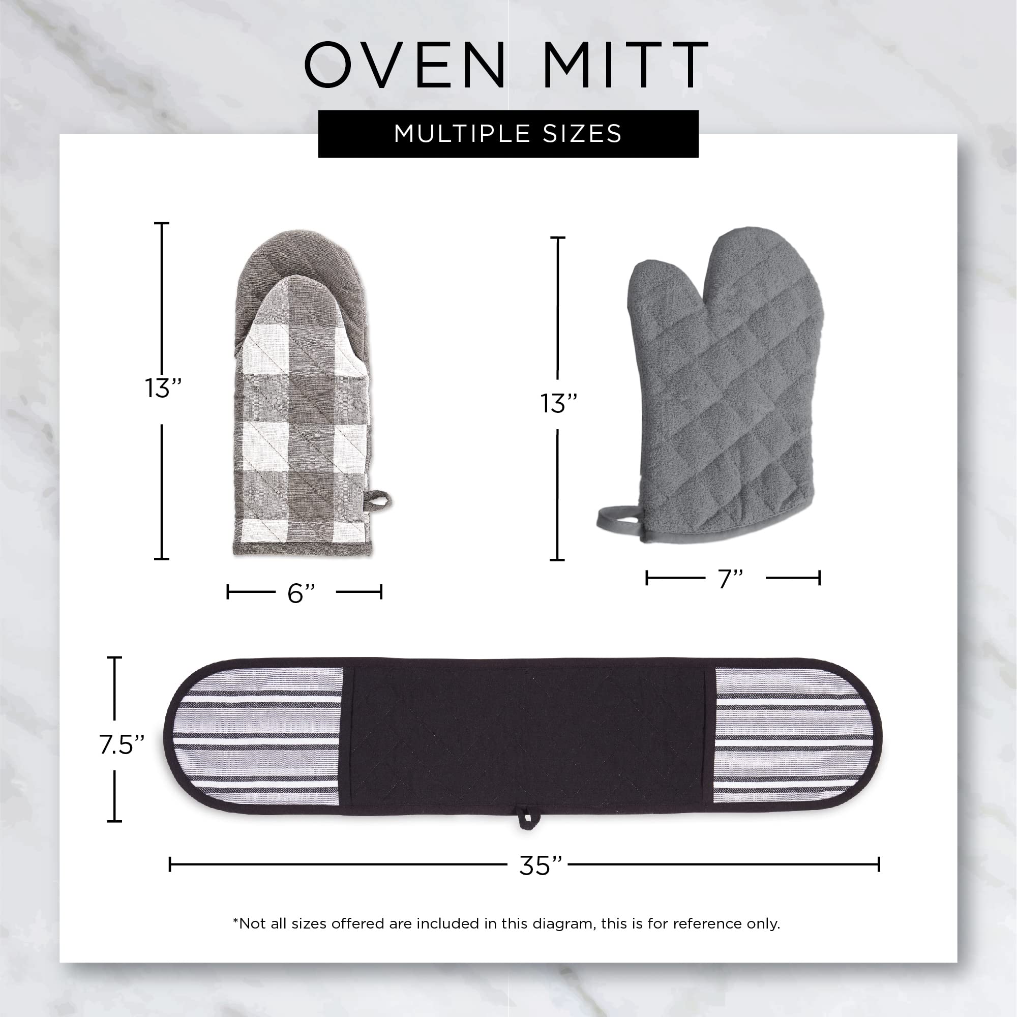 DII 100% Cotton Solid Chambray Kitchen Set, Oven Mitts, Rose, 2 Piece - Image 9
