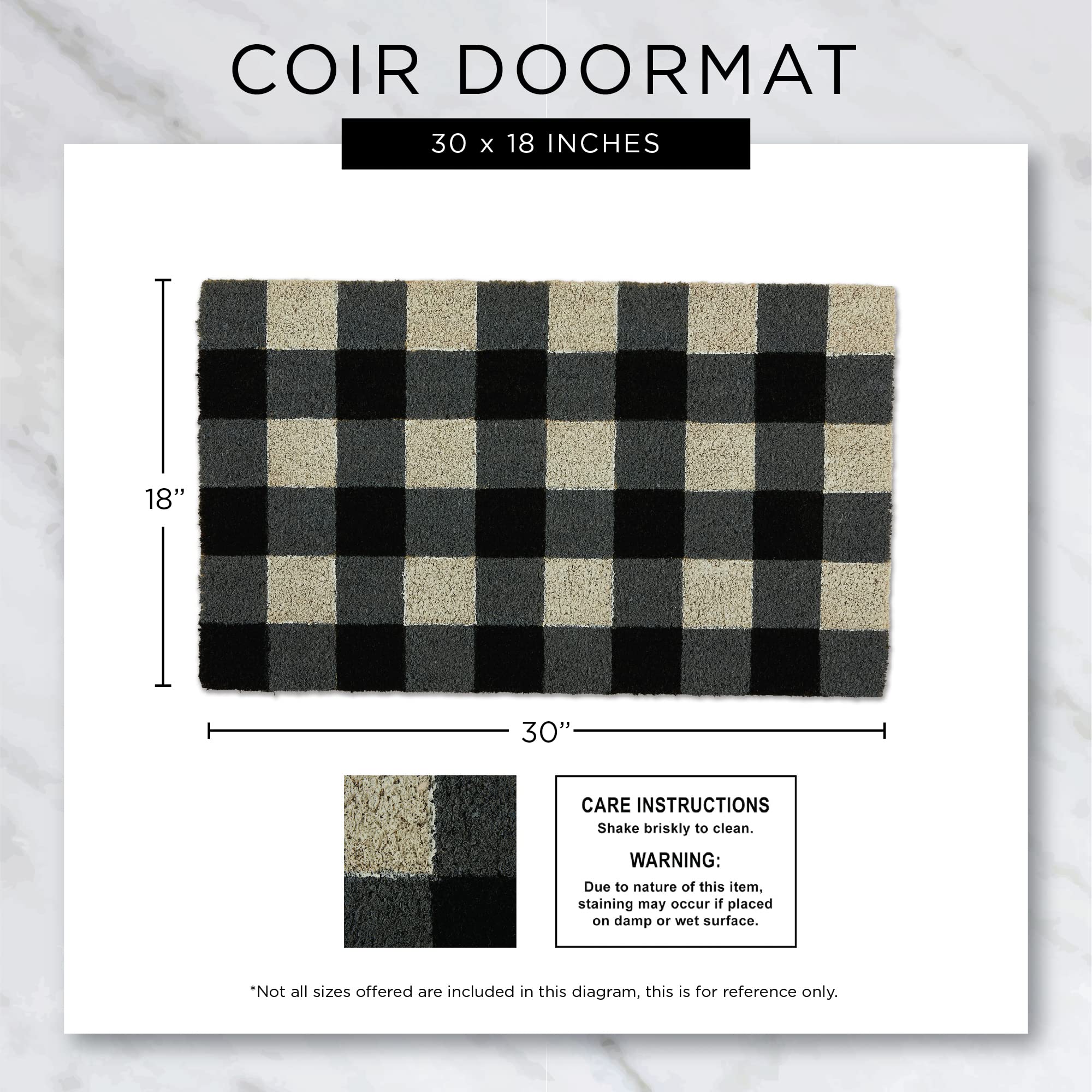 DII Natural Coir Outdoor Doormat, Fall & Thanksgiving Seasonal Mat, 17x29, Pumpkins Please - Image 3