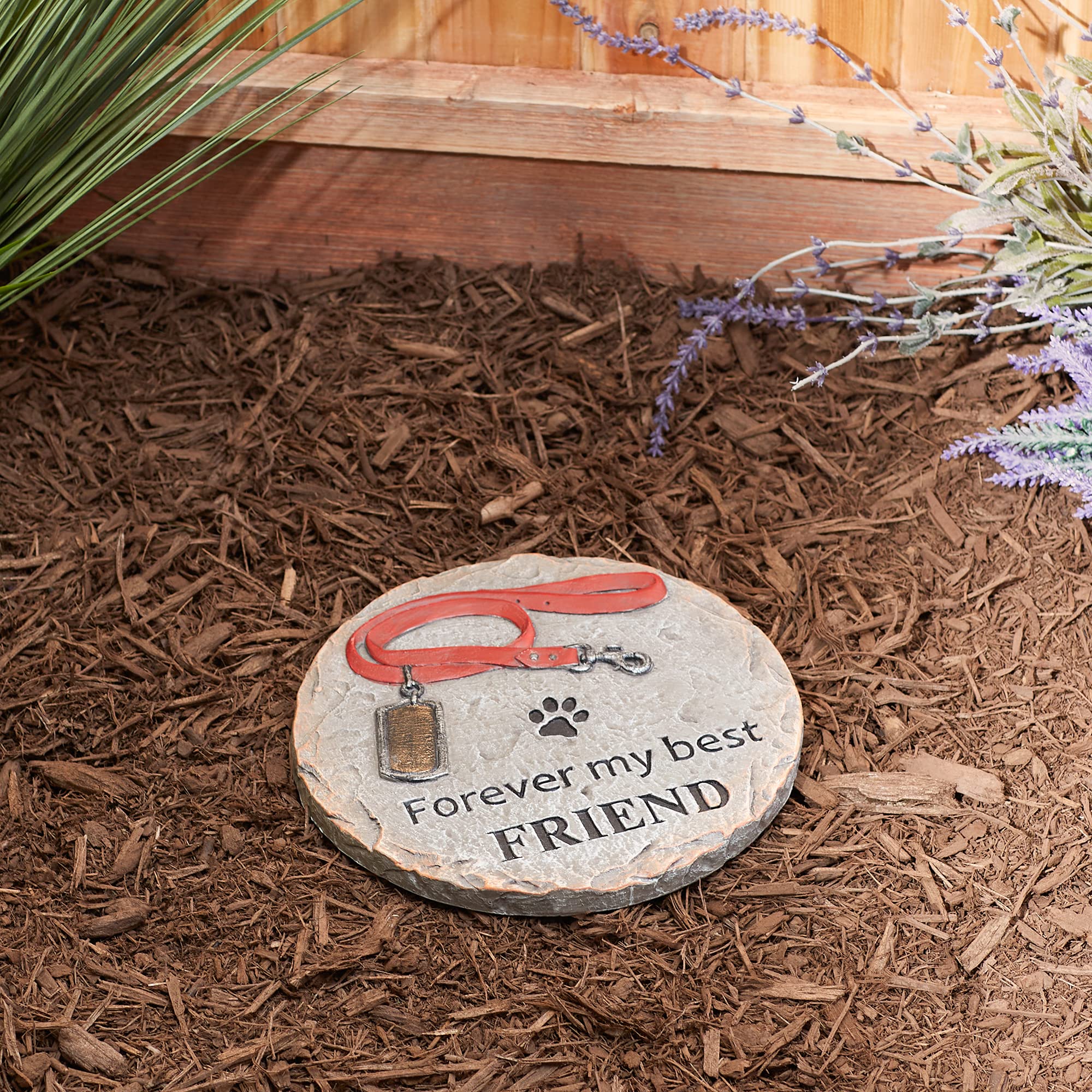 DII Pet Remembrance Cement Stepping Stone Collection, You Will Never Leave Our Hearts, Dog, 9.25x8.5x3.7 - Image 4
