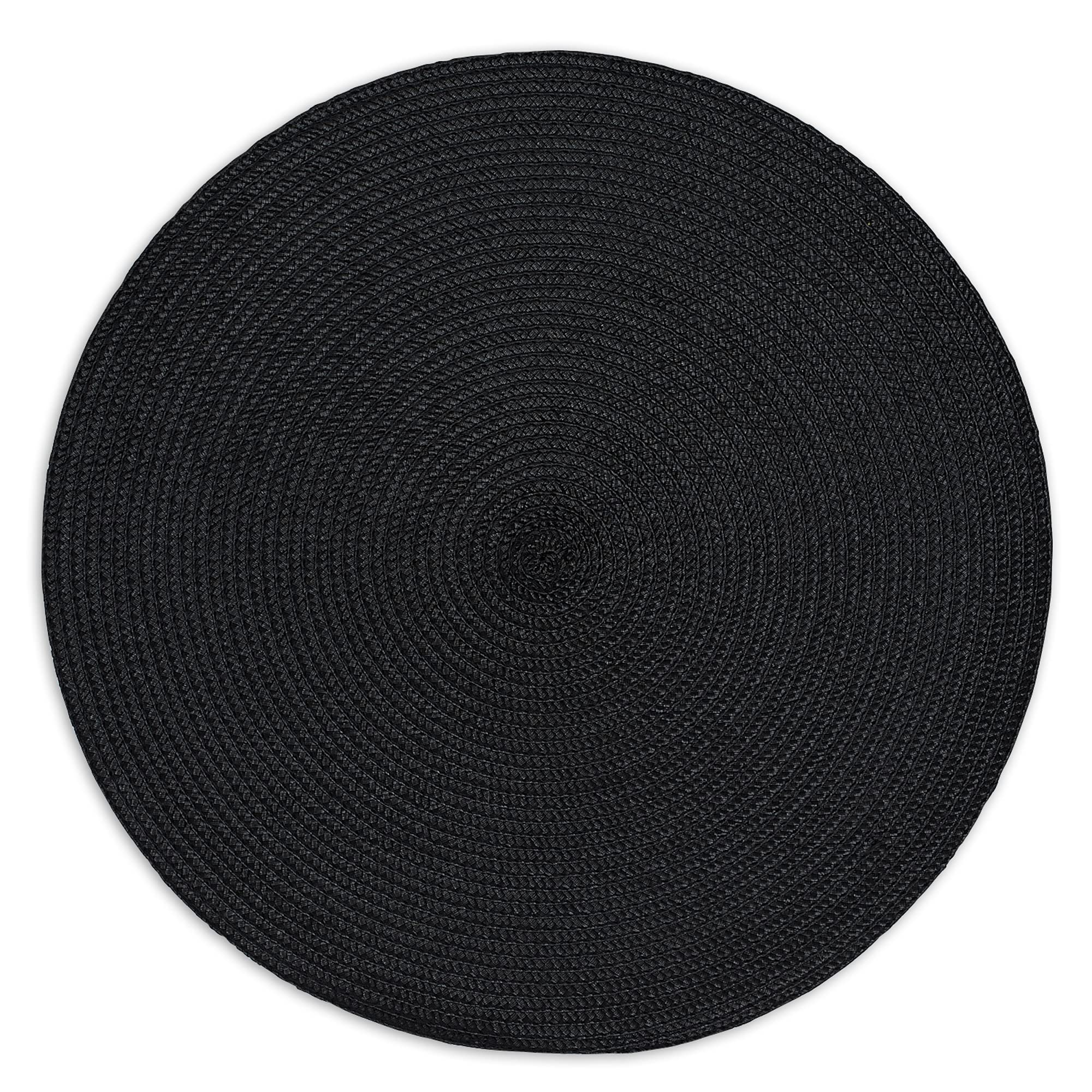 DII Pineapple Collection, Placemat Set, Black, 6 Piece - Image 3
