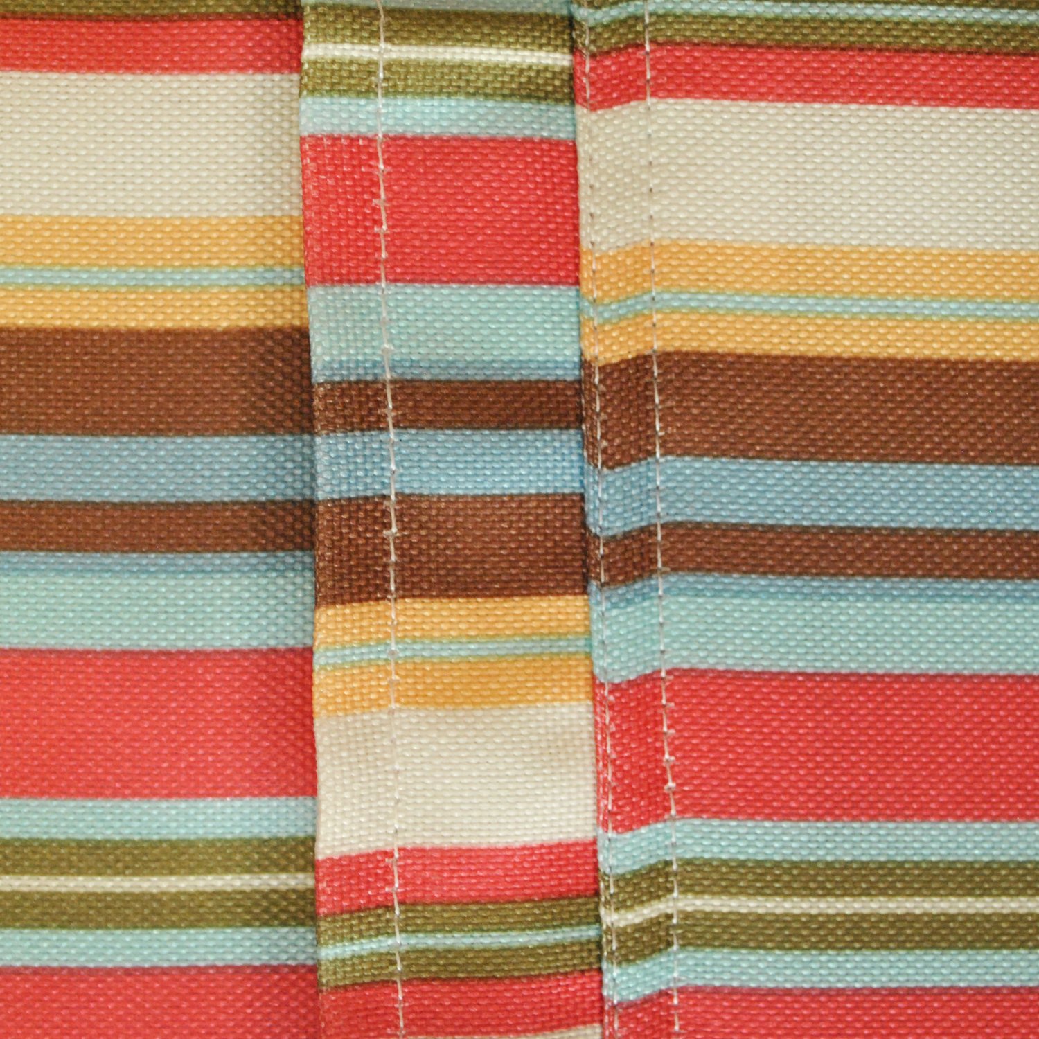 DII Summer Stripe Outdoor Zippered Tabletop Collection, Multi-use, Machine Washable, Tablecloth, 60" Round, Sunset - Image 4