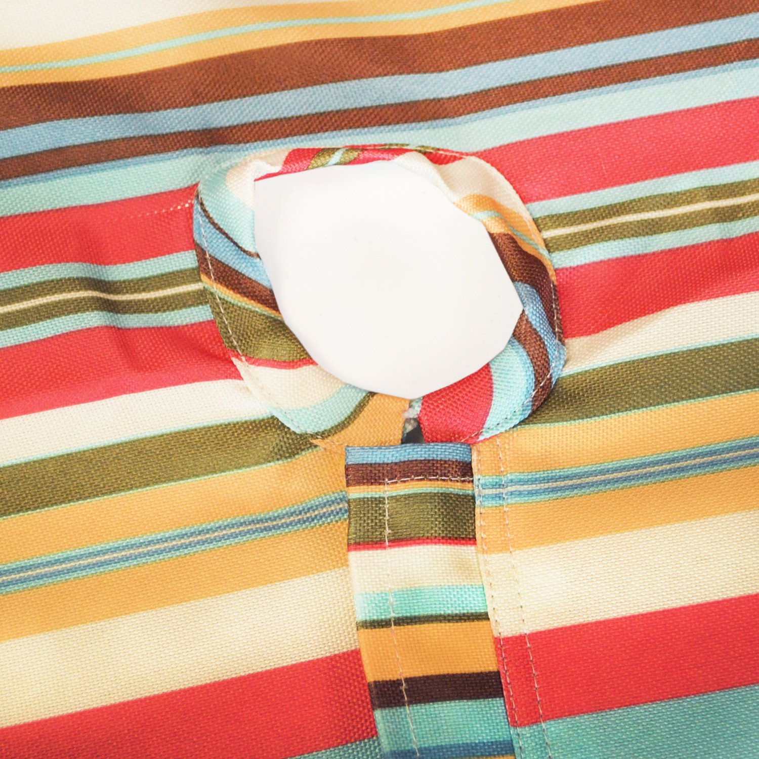 DII Summer Stripe Outdoor Zippered Tabletop Collection, Multi-use, Machine Washable, Tablecloth, 60" Round, Sunset - Image 5