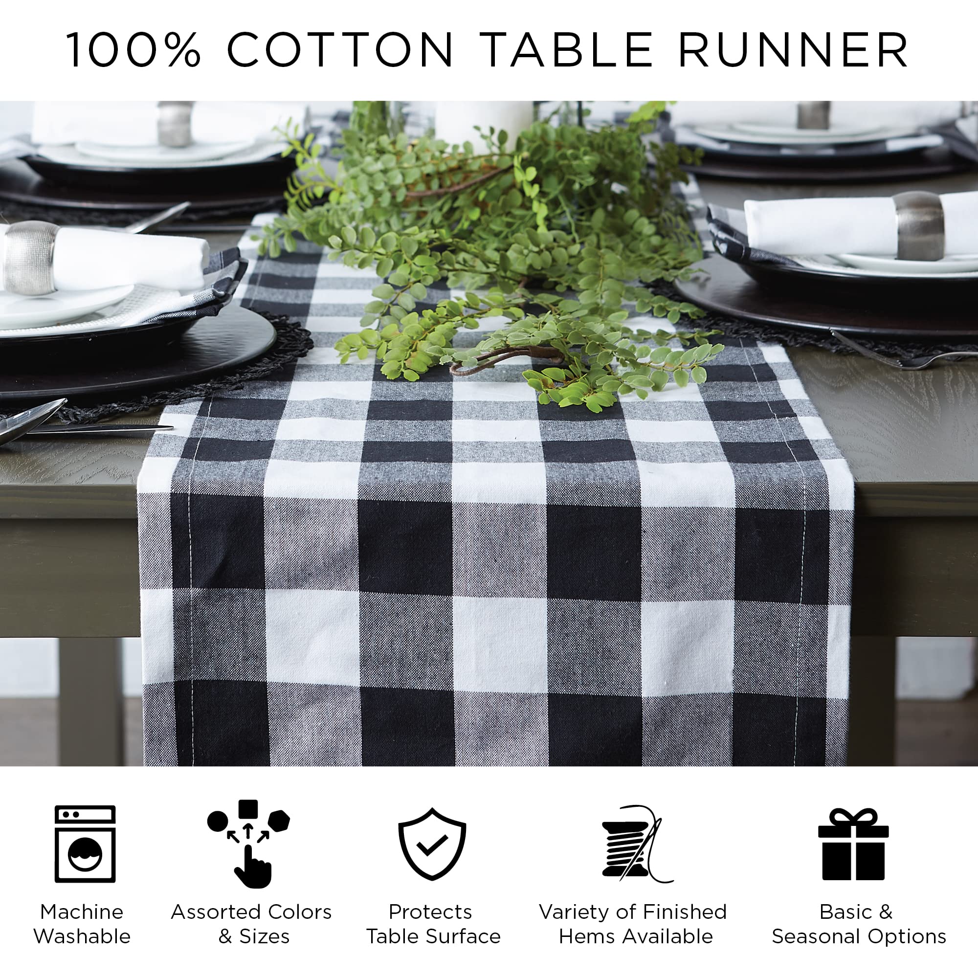 DII Rustic Autumn Leaves Kitchen Collection Thanksgiving & Fall Table Décor, Reversible Table Runner, 14x72 - Image 9